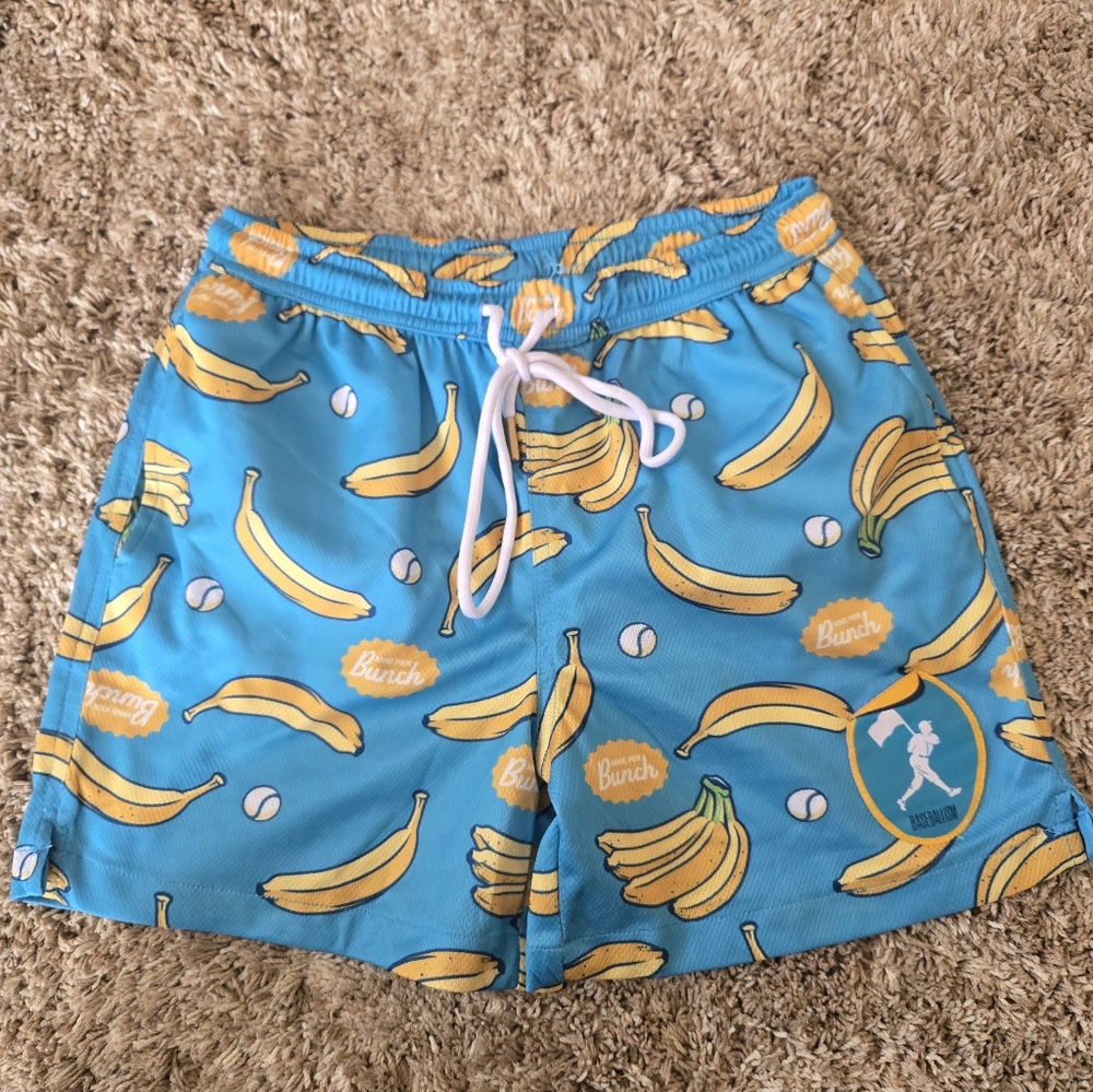 Baseballism Banana Print Kids Shorts